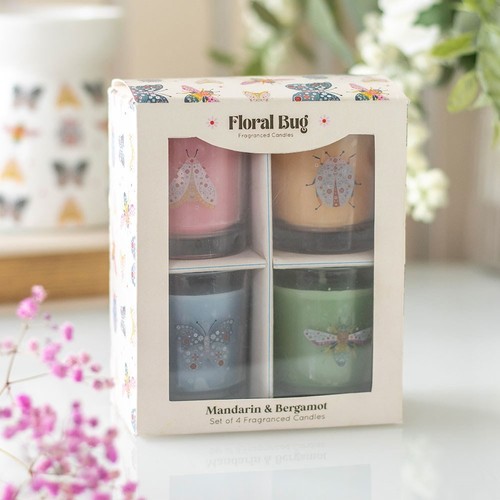 Set floral bug - bug, pastel
