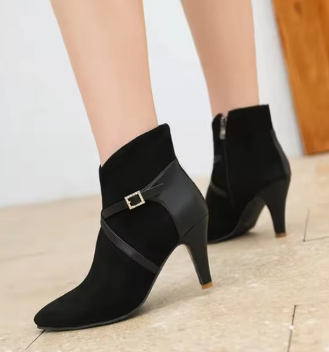 Women faux suede - ankle, boots