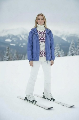 Obermeyer blue hooded womens - blue,