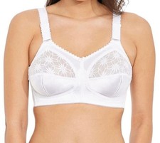 Triumph Doreen Luxury N Bra White Size 46D Non Wired Soft Cup Firm Support New