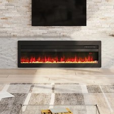 Smallbee 152CM 60" Electric LED Fireplace 12 Colour Fire Wall Mounted Freestand