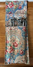 Vintage Travel 3 x Folding Coat Clothes Hangers In Floral Case