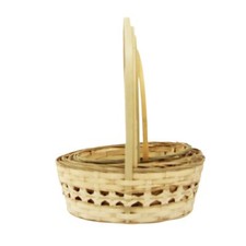 Set of 4 Tall Tribal Wicker Baskets! Half Set Available! Hamper Wedding