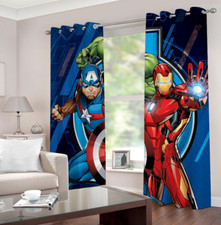 Kids  Marvel Superhero Curtains Blackout Curtains Thermal Ring Top Eyelet BH