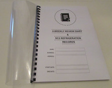 Food Standards Agency SC2 + 4 Weekly Review Diary  2 in 1 Booklet  - 1 Year