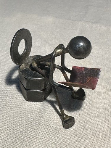 Handmade metal worker figurine - metal,