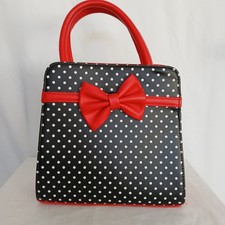 Banned Retro Polka Dot Handbag – Red Bow – Rockabilly Pin-Up Style – BNWOT.