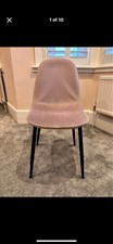 Blush Pink Velvet Chair Black