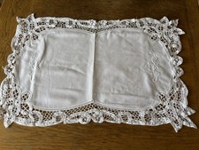 Antique Vintage Lace Cotton Tray Cloth