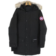 Canada Goose Black Emory Parka Down Coat with Fur Trim