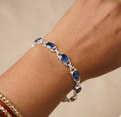 Blue tanzanite gemstone - blue,