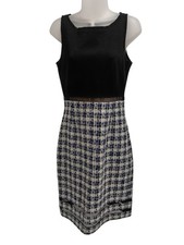 OSCAR DE LA RENTA UK 6 Black Bodycon Luxury Dress From Trinny Woodall Pre-Loved 