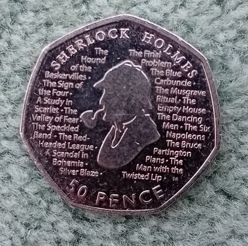 2019 sherlock holmes - 50p, coin