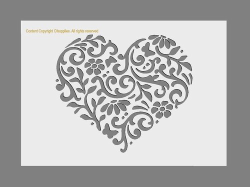 Floral heart vintage french - vintage,