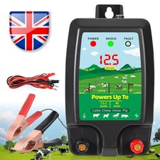 10km Electric Fence Energiser 12v Battery Powered 1.5J-2J Horse Fencing Kit HOT