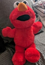 TICKLE ME ELMO Plush Toy SESAME STREET 1997 Vintage 16" STUFFED ANIMAL DOLL TYCO