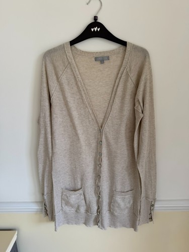 Ladies cream long - , cardigan