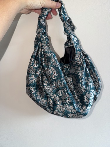 Zara home teal silver brocade - zara,