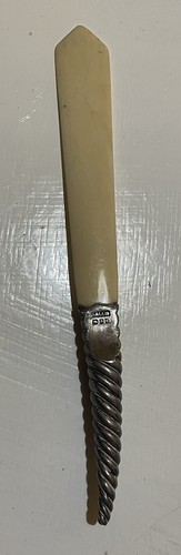 Small antique silver bone - small, page