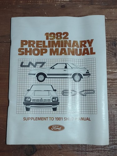 1982 ford preliminary - preliminary, shop