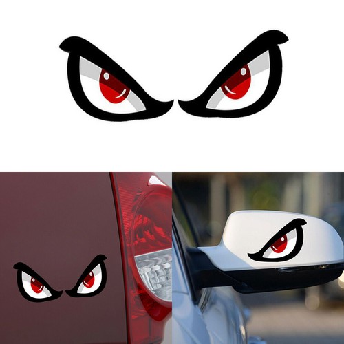 Angry red eyes car sticker - car,