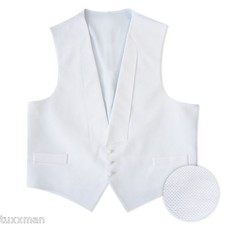 New Men's White Pique Tuxedo
