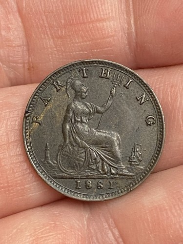 1881 queen victoria farthing - 1881,