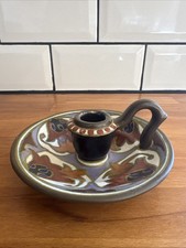 Antique 1912 Gouda Pottery Candle Stick Holder “ERATO” ￼
