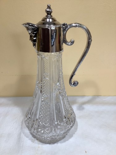 Silver plated cut glass - cut,
