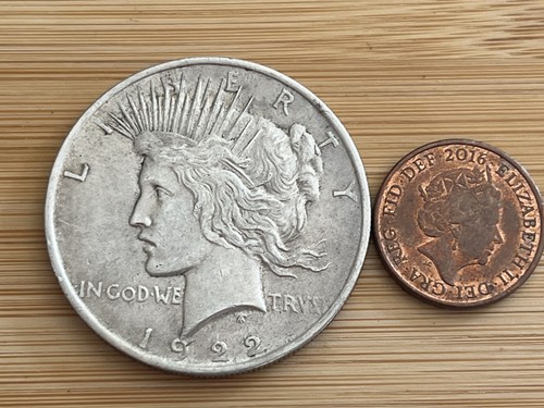 1922 silver peace dollar - 1922,