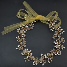 Halo Crystal Vine Silver Headpieces Wedding Dress Headband Elegant Beaded Bridal