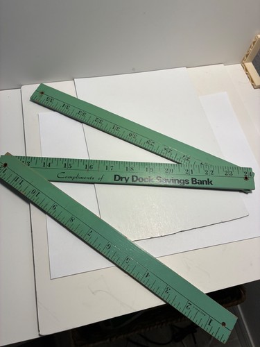 Vintage wooden folding ruler - folding,