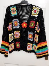 Black Handmade Granny Square