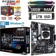 AMD Ryzen 7 2700 + 16GB RGB RAM + 1TB SSD + ASUS B450M-A II Motherboard Bundle