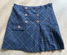 Joe Browns Button Detail Check Tartan Skirt Size 14