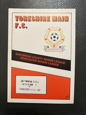 4.1.1992. Yorkshire Main v Thurcroft Ivanhoe, (Whitbread County League Div 1).