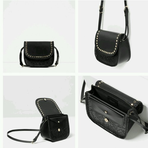 Zara studded embossed leather - zara,