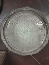 Angular edge round Moroccan tray 53cms dia