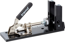  Trend Pocket Hole Jig Kit with Dual Column Jig, Face Clamp, HSS Drill Bit & Dep