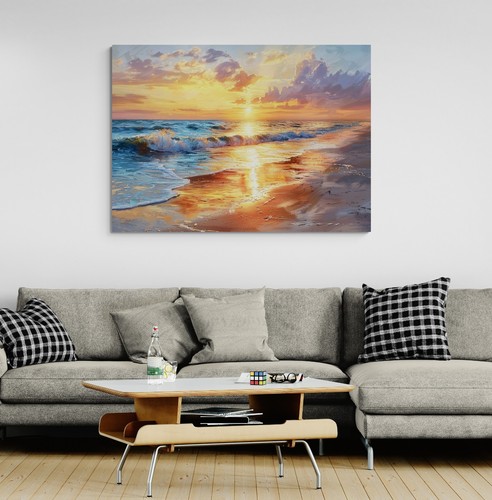 Stunning sunset beach seascape - sunset,