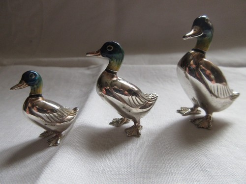 Sterling silver saturno ducks - silver,