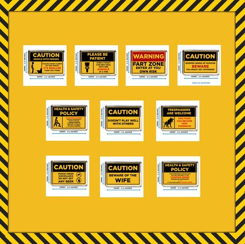 Funny hazards fridge - hazards, magnet