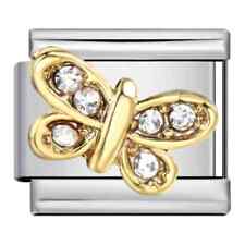 Gold Silver CZ Robin Charm Fits All Classic 9mm Italian charm Bracelets