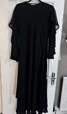 Saudi Abaya Black With Diamante Piping Size Large 56