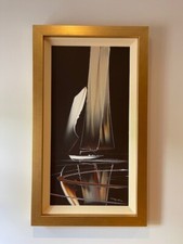 Original Duncan Macgregor D Mac Signed Painting - Reflections Midnight Sailing