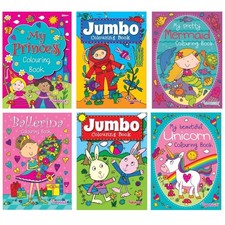 Kids Children Colouring Books A4 2 pack Fun Activities Colouring Puzzles Gift