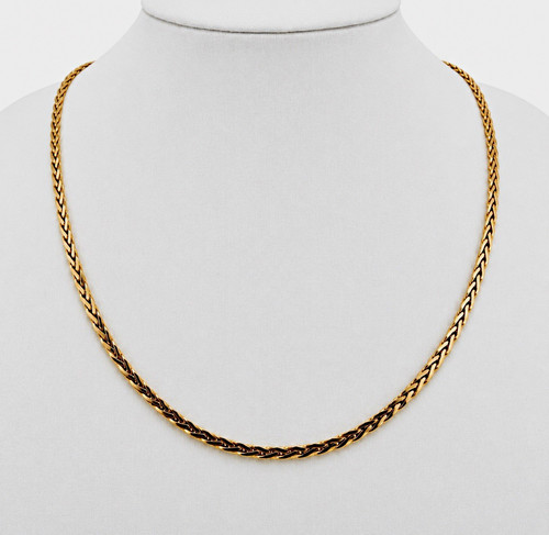 9ct gold wheat link - gold, chain