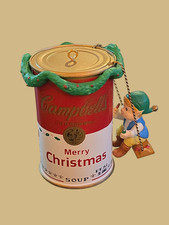 ENESCO HAVE A SOUP-ER CHRISTMAS TREE DECORATION ORNAMENT ELF CAMPBELLS SOUP TIN