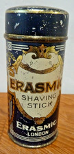 Vintage Erasmic Shaving Stick Empty Tin