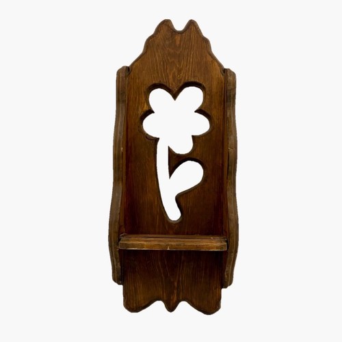 Vintage wood flower cutout - flower,
